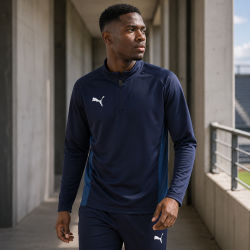 Sweat PUMA teamGOAL 1/4 Zip Recyclé | CLUB-SHOP.fr