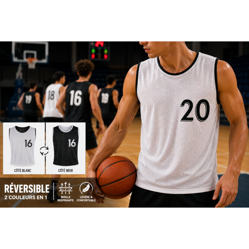 Chasubles numérotées sport pour clubs – Entraînement