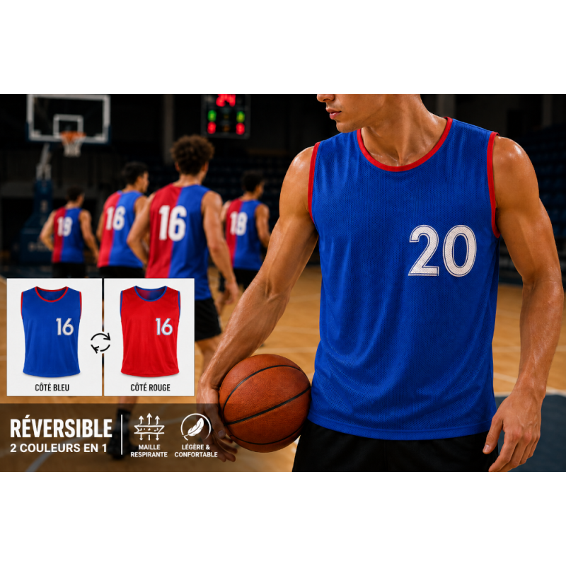 Chasubles numérotées sport pour clubs – Entraînement