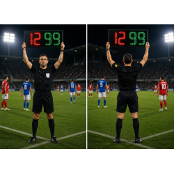 Afficheur de changement joueur LED double face - Visibilité 120m