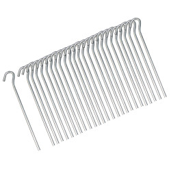 Lot de 26 piquets pour filet de football - Ancrage métal