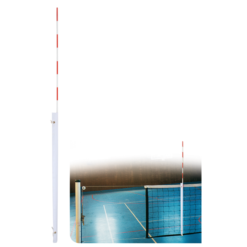 Mires de volley-ball réglementaires démontables avec supports de fixation