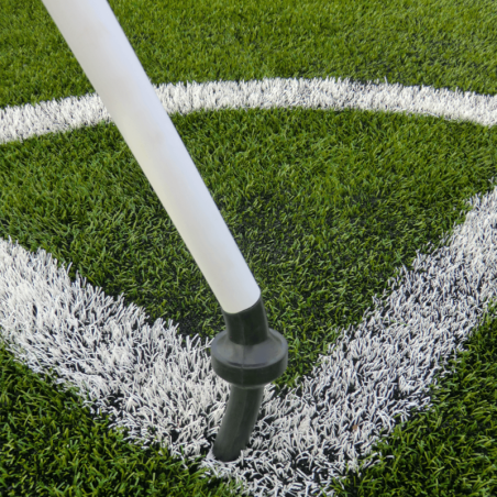 Poteau de corner réglementaire blanc 150 cm - Football