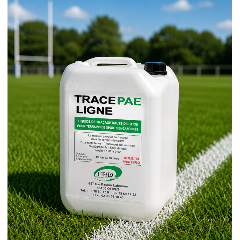 Peinture de traçage prête à l'emploi - 10 L pour terrain foot rugby