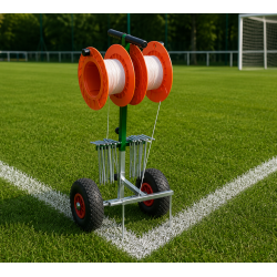 Cordeau de traçage terrain football avec chariot | CLUB-SHOP.fr
