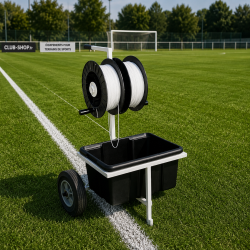 Chariot traceur de terrain avec cordeau - structure acier laqué