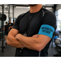 Brassard préparateur physique rugby avec velcro | CLUB-SHOP