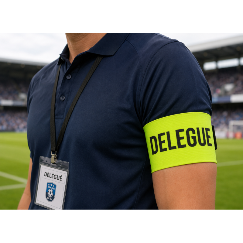 Brassard délégué jaune fluo élastique Senior