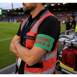 Brassard personnel médical multisports avec velcro - Taille unique adulte