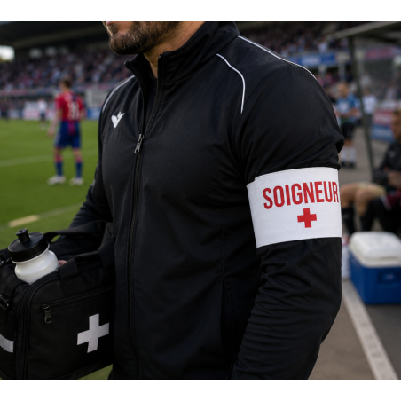 Brassard soigneur rugby - Identification du personnel médical en match