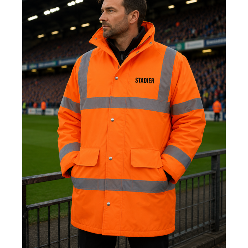 Parka haute visibilité imperméable pour stadier | CLUB-SHOP