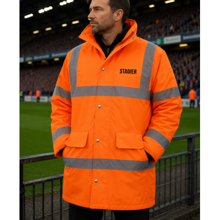 Parka haute visibilité imperméable pour stadier | CLUB-SHOP