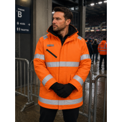 Parka de stadier haute visibilité homme - Imperméable et chaude