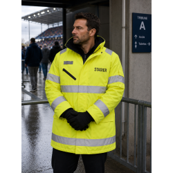 Parka de stadier haute visibilité homme - Imperméable et chaude 2