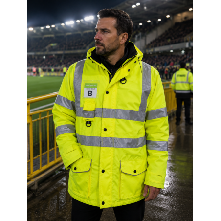 Parka haute visibilité imperméable 7 en 1 pour stadier