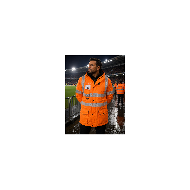 Parka haute visibilité imperméable 7 en 1 pour stadier