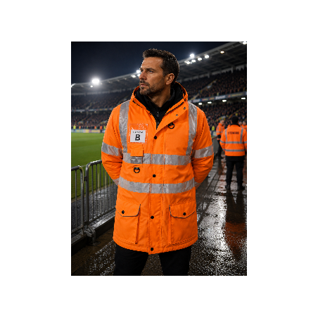 Parka haute visibilité imperméable 7 en 1 pour stadier