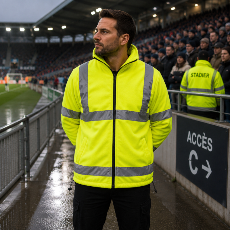 Veste polaire haute visibilité classe 3 pour stadier
