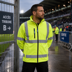 Veste softshell haute visibilité homme | Protection imperméable