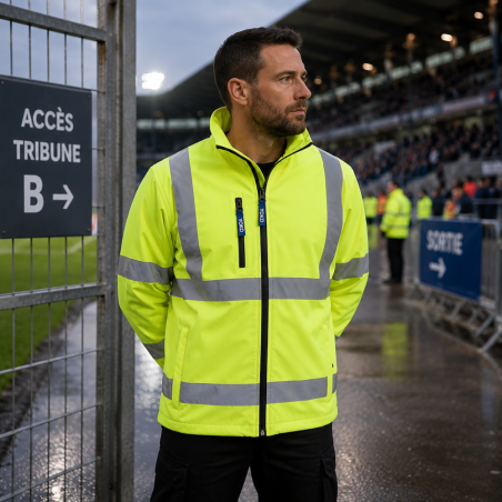 Veste softshell haute visibilité homme | Protection imperméable