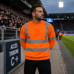 Sweat haute visibilité classé 3 pour stadier - Visibilité optimale 2
