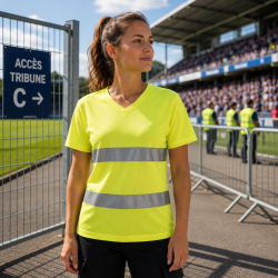 T-shirt haute visibilité pour stadier | Respire en été 2