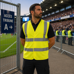 Gilet haute visibilité pour Stadier avec bandes réfléchissantes et fermeture Velcro 2