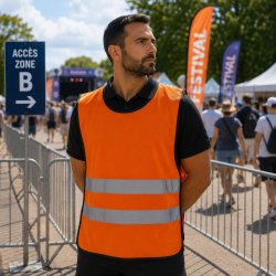 Chasuble haute visibilité adulte pour stadier | Jaune fluo 2
