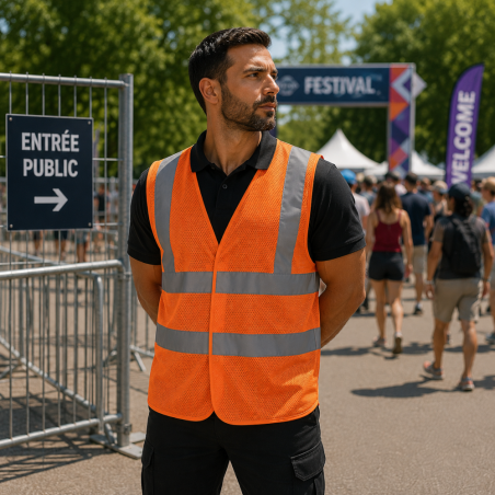 Gilet haute visibilité légère à maille ajourée - Norme ISO 20471 catégorie 2