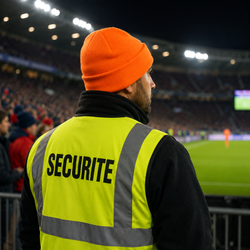 Bonnet haute visibilité pour Stadier