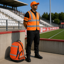 Sac à dos haute visibilité réfléchissant pour stadier