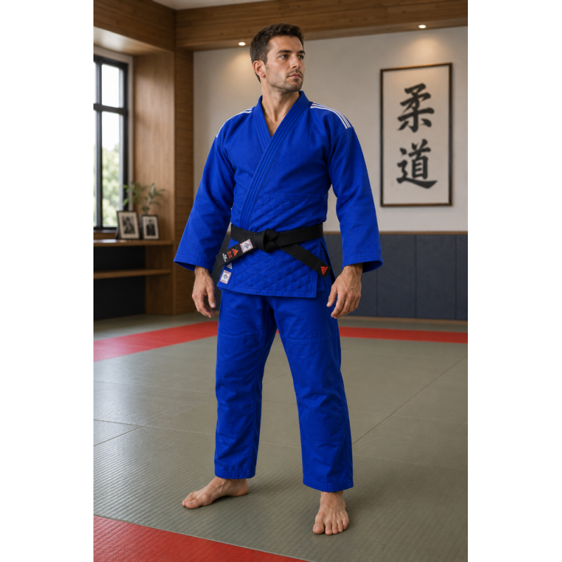 Kimono de judo Adidas Champion III bleu homologué IJF | CLUB-SHOP