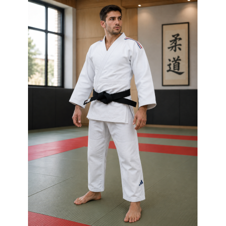 Kimono de judo Adidas Champion III bleu blanc rouge homologué IJF