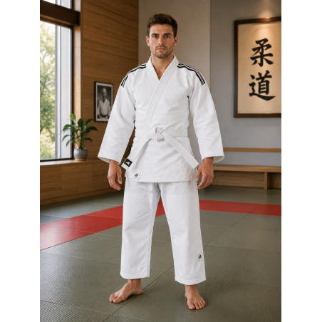 Kimono de judo Adidas J500 Training blanc pour entraînement