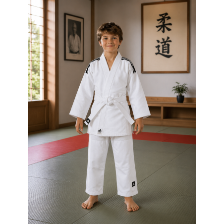 Kimono de judo Adidas J350 CLUB pour débutants | Grain de riz