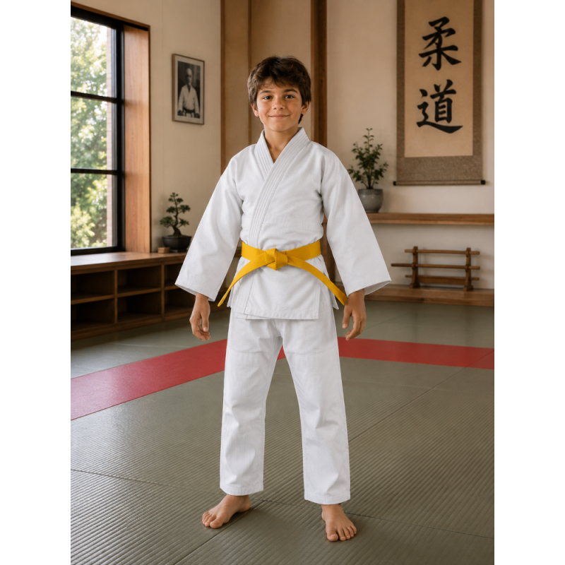 Kimono de judo grain de riz Adidas sans bandes - Débutant