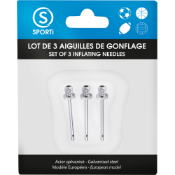 Aiguilles de gonflage pour ballon - Lot de 3 embouts européens