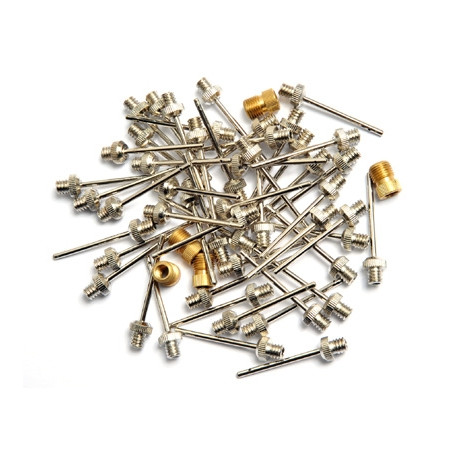 Lot de 50 aiguilles de gonflage + 5 embouts américain | Ballons sport