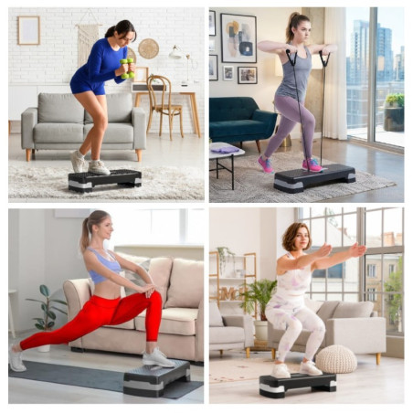 Step Sporti 2 hauteurs antidérapant | CLUB-SHOP.fr