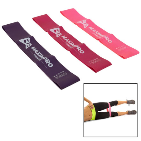 Lot de 3 bandes de résistance circulaires LOPY pour fessiers | CLUB-SHOP
