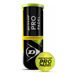 Tube de 3 balles de padel Dunlop PRO PADEL, club et compétition | CLUB-SHOP
