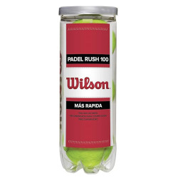 Tube de 3 balles de padel Wilson RUSH 100 longue durée | CLUB-SHOP