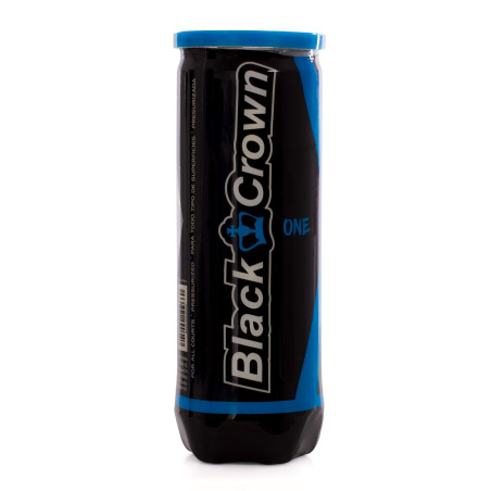 Tube de 3 balles de padel Black Crown One | CLUB-SHOP