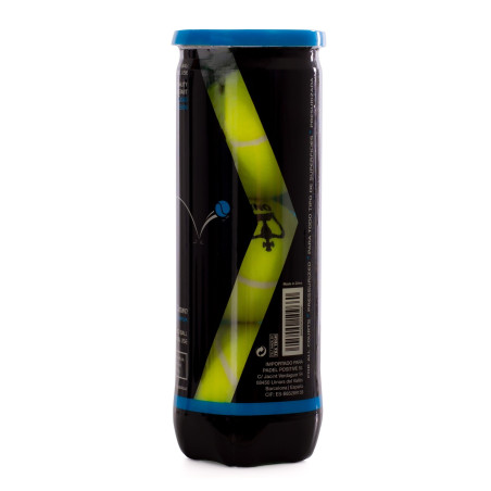 Tube de 3 balles de padel Black Crown One | CLUB-SHOP