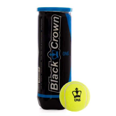 Tube de 3 balles de padel Black Crown One | CLUB-SHOP