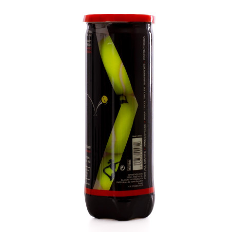 Tube de 3 balles de padel Black Crown Pro : confort et résistance | CLUB-SHOP