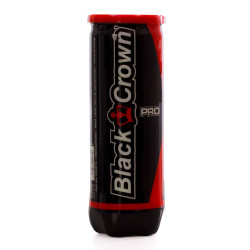 Tube de 3 balles de padel Black Crown Pro : confort et résistance | CLUB-SHOP