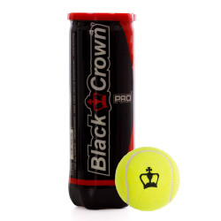 Tube de 3 balles de padel Black Crown Pro : confort et résistance | CLUB-SHOP 2