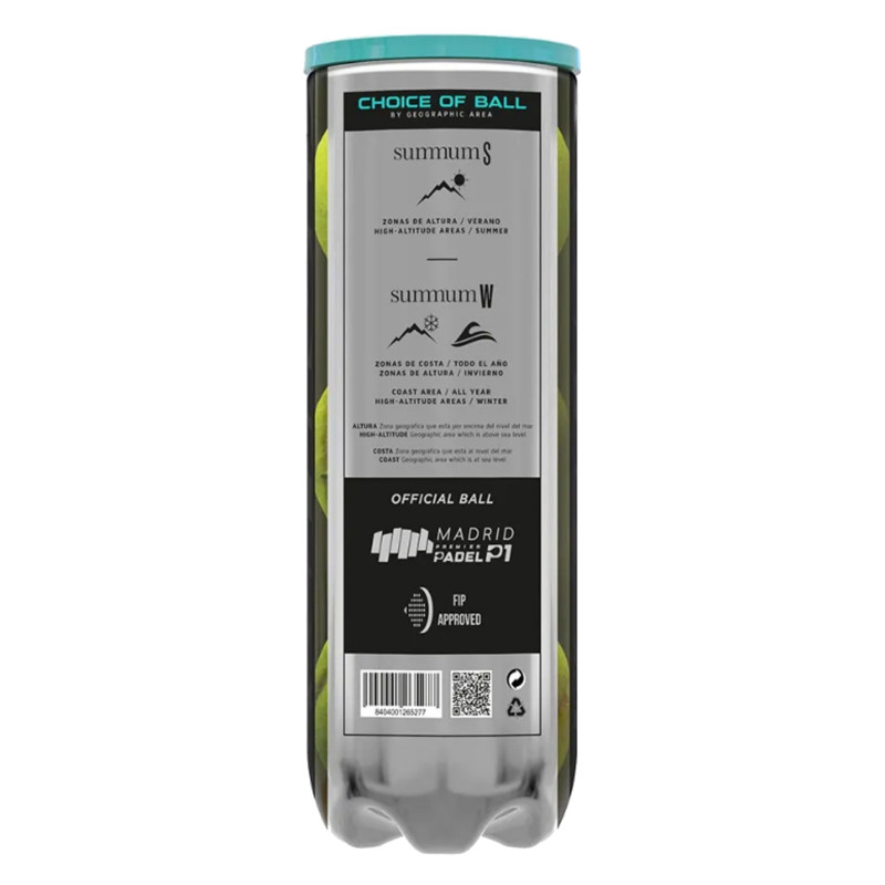 Tube de 3 balles de padel Varlion Summum Pro W | CLUB-SHOP