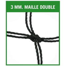 Filet tennis maille double 45 mm - Fil 3 mm